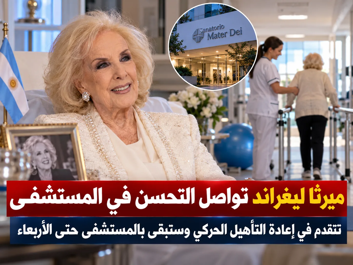 تحسن تدريجي في صحة ميرتا ليغراند خلال إقامتها بالمستشفى