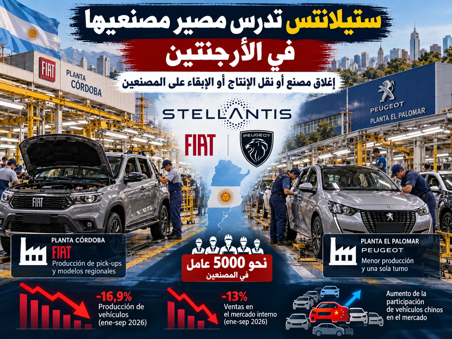 ستيلانتيس تواجه مستقبلاً غير مؤكد لمصانعها في الأرجنتين