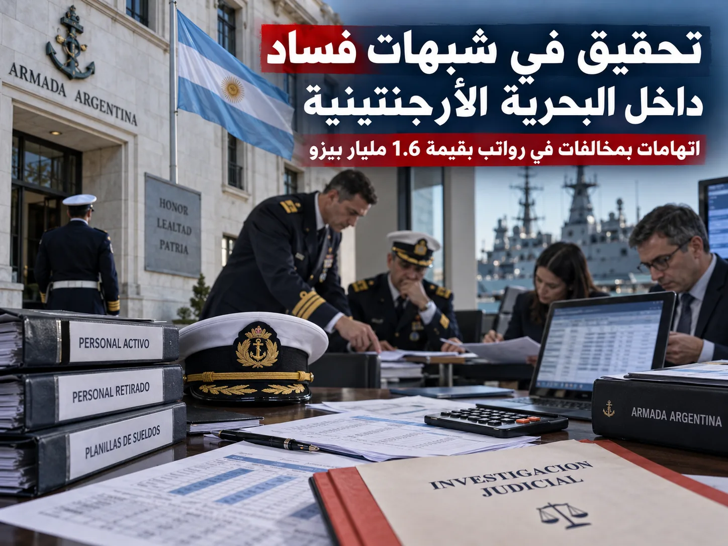 تحقيق في شبهة فساد بتصفية رواتب البحرية الأرجنتينية