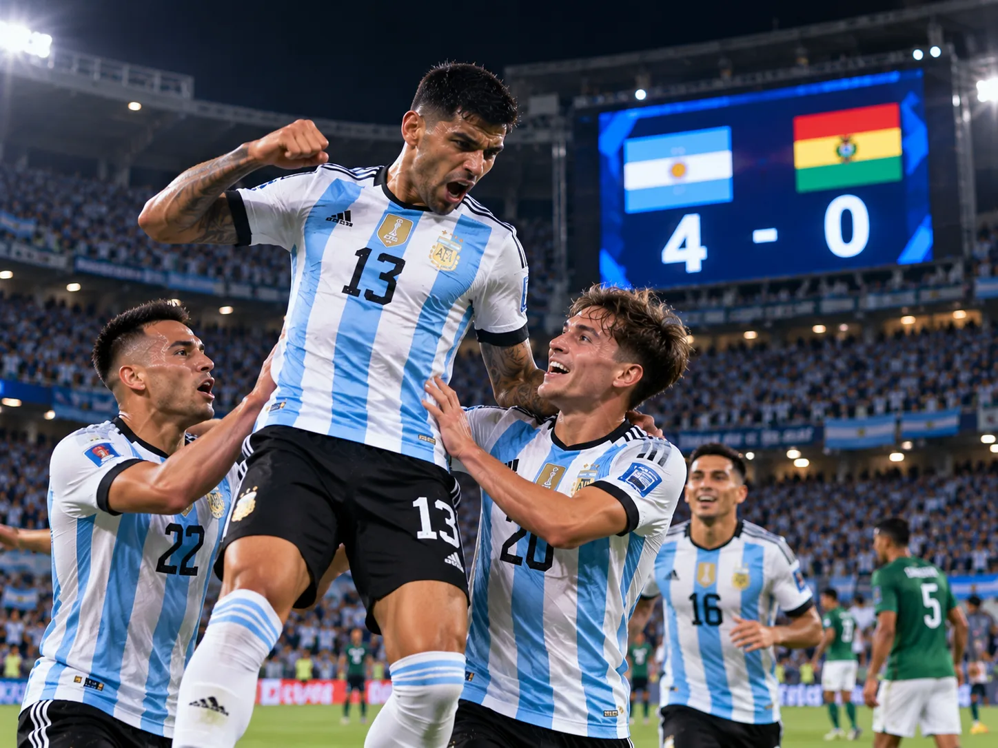 كريستيان روميرو يقود الأرجنتين لفوز ساحق على بوليفيا في أول ظهور كقائد
