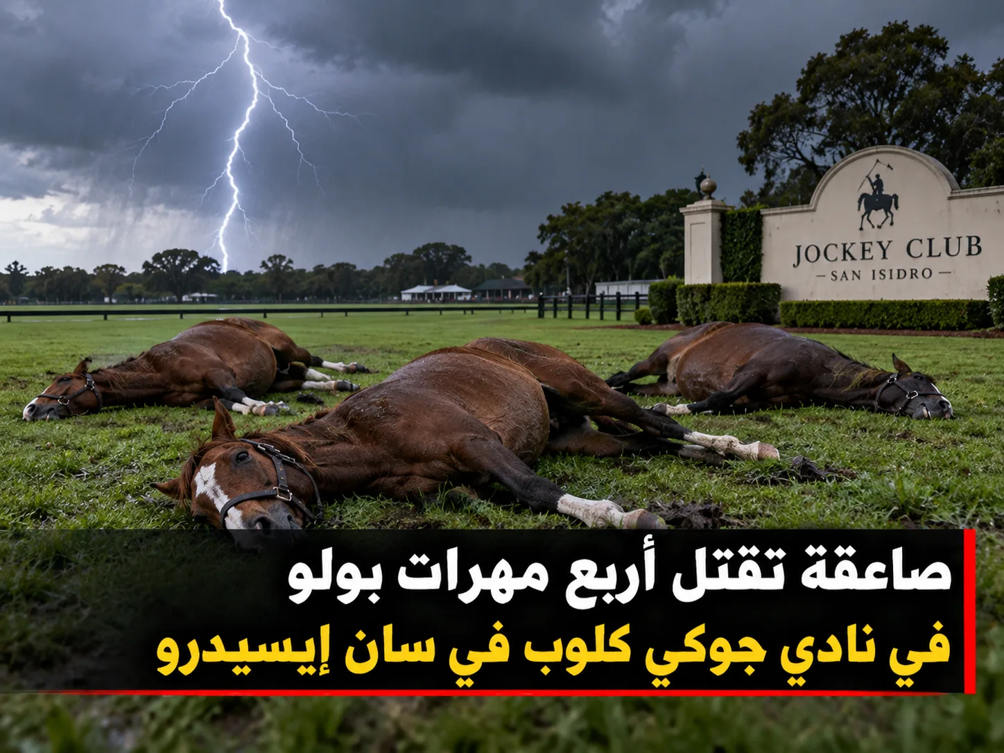 صاعقة تقتل أربع ياجات بولو في سان إيسيدرو