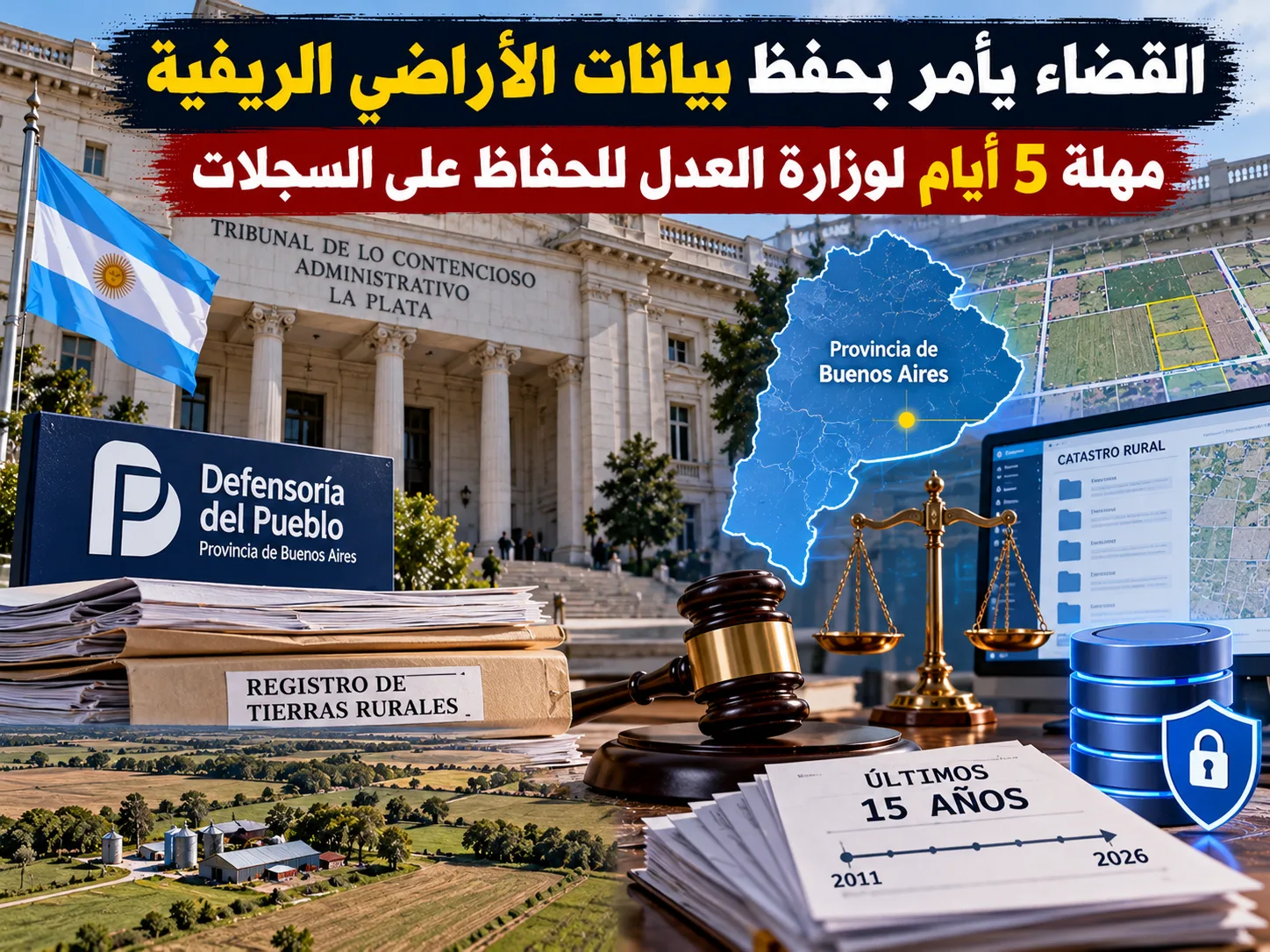 محكمة لا بلاتا تأمر بحفظ بيانات الأراضي الريفية